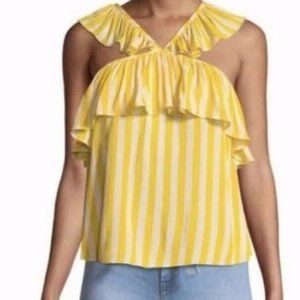 Rebecca Minkoff Doris Halter Striped Top